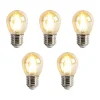 5er Set E27 dimmbare LED-Glühbirnen P45 Goldline 3,5W 330lm 2100K