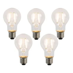 5er Set E27 LED Filament Glühbirnen A60 2W 210lm 2200K