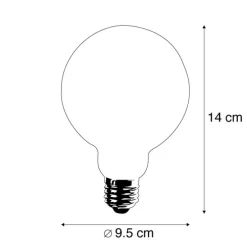 3er Set E27 LED Lampen G95 4W 320 lm 2700K