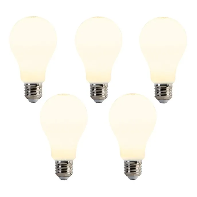 5er Set E27 LED-Glühbirnen A67 Opal 8W 900lm 2700K