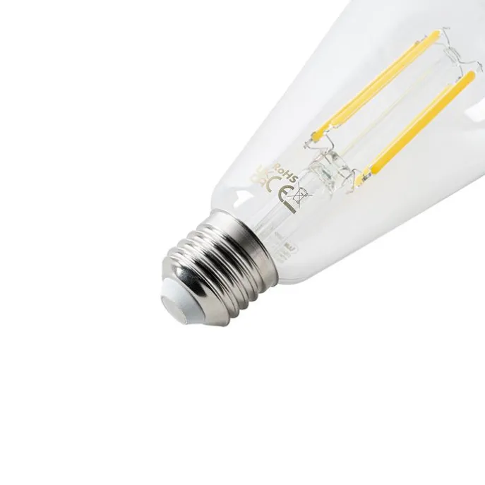 5er Set E27 LED-Glühbirnen ST64 klar 2,2W 470lm 2700K