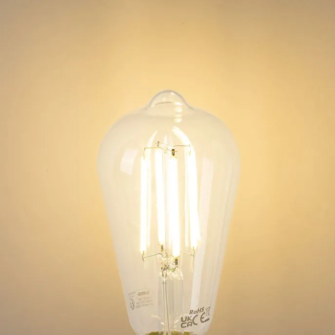 5er Set E27 LED-Glühbirnen ST64 klar 2,2W 470lm 2700K