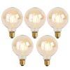 5er Set E27 3-Stufen dimmbar LED Glühbirnen G95 Goldline 5W 530lm 2200K