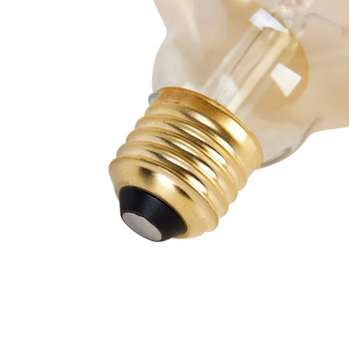 5er Set E27 3-Stufen dimmbar LED Glühbirnen G95 Goldline 5W 530lm 2200K