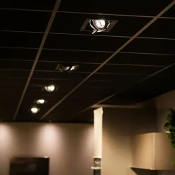 12er Set Einbauspots schwarz AR111 verstellbar 2-flammig - Oneon