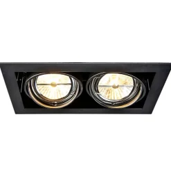 12er Set Einbauspots schwarz AR111 verstellbar 2-flammig - Oneon