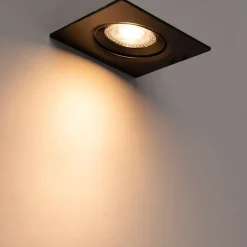 3er Set Einbaustrahler schwarz inkl. LED 3-stufig dimmbar - Miu