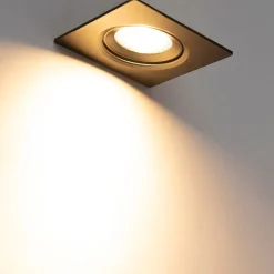 3er Set Einbaustrahler schwarz inkl. LED 3-stufig dimmbar - Miu