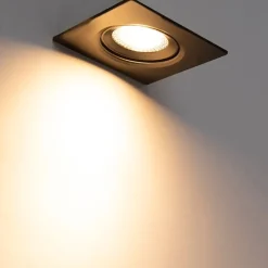 3er Set Einbaustrahler schwarz inkl. LED 3-stufig dimmbar - Miu