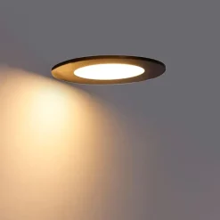 6er Set Einbaustrahler schwarz inkl. LED 3-Stufen dimmbar IP65 - Blanca