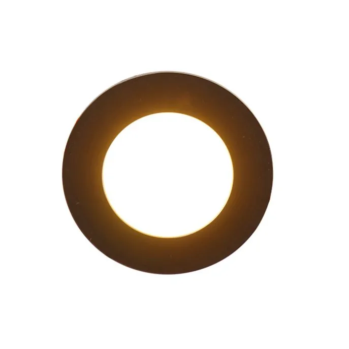 6er Set Einbaustrahler schwarz inkl. LED 3-Stufen dimmbar IP65 - Blanca