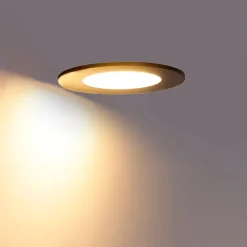 6er Set Einbaustrahler schwarz inkl. LED 3-Stufen dimmbar IP65 - Blanca