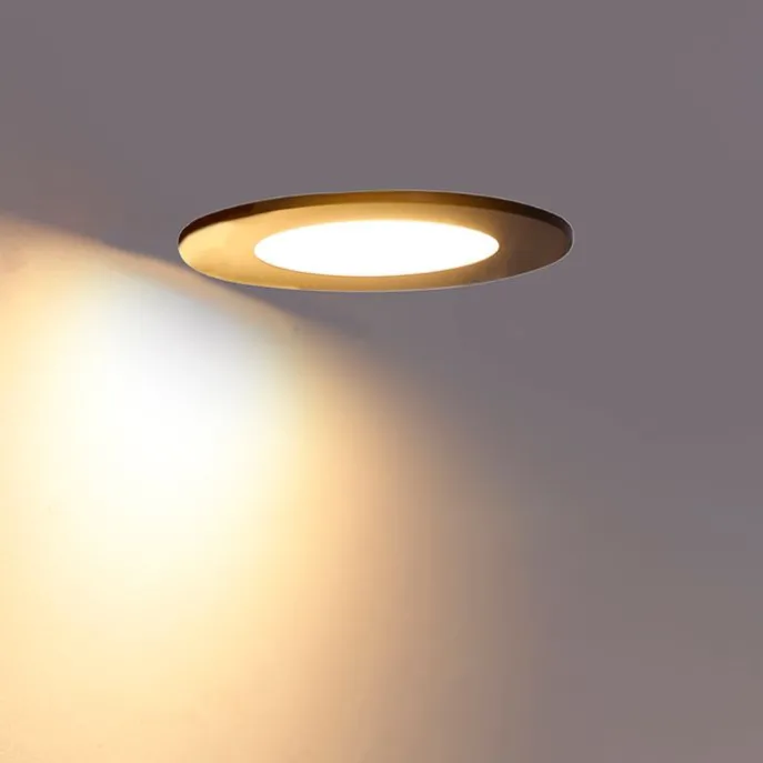 6er Set Einbaustrahler schwarz inkl. LED 3-Stufen dimmbar IP65 - Blanca