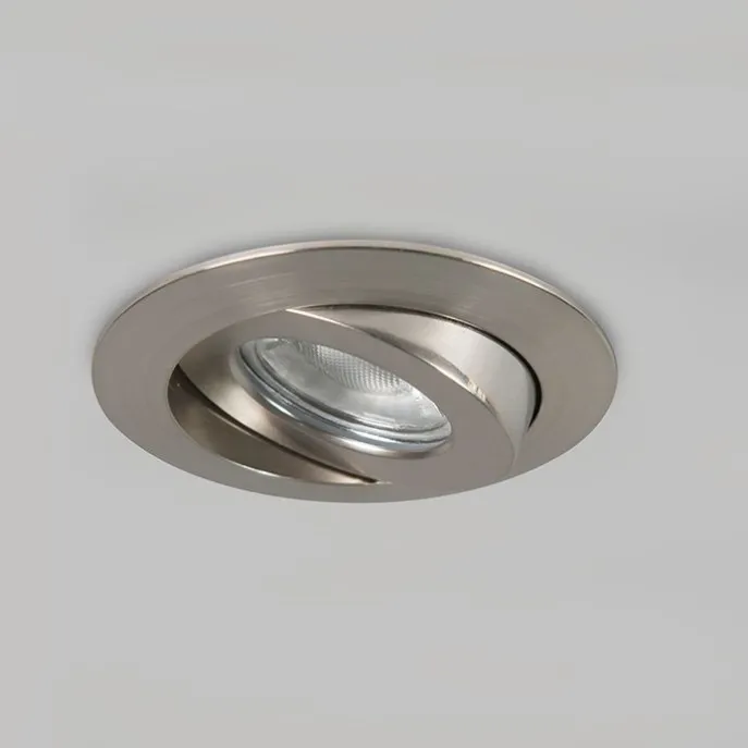 3er Set Einbaustrahler Stahl inkl. LED IP44 - Relax LED