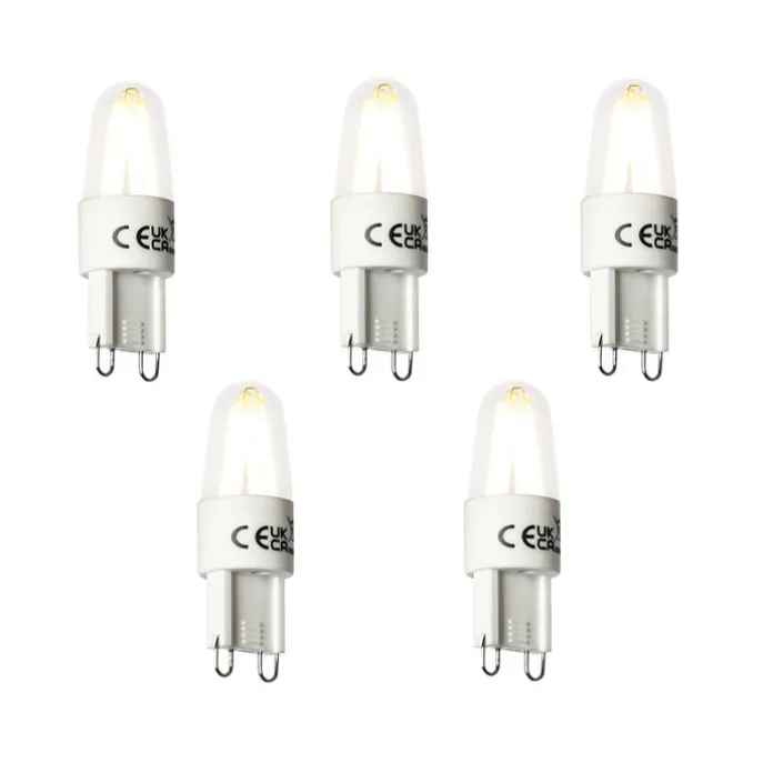 5er Set G9 LED Filament Leuchtmittel 1,8W 170lm 2300K