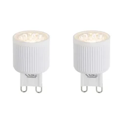 2er Set G9 24mm dimmbare LED-Glühbirnen 3W 300lm 2700K