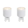 2er Set G9 24mm LED-Glühbirnen 3W 300lm 2700K