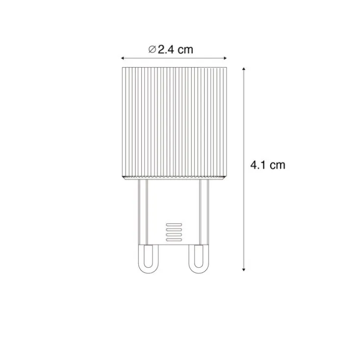 2er Set G9 24mm LED-Glühbirnen 3W 300lm 2700K
