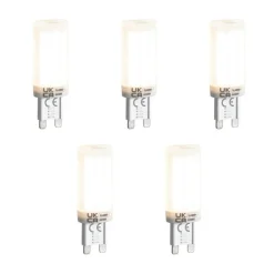 5er Set G9 3-Stufen dimmbarer LED-Lampen Opal 4,5W 500lm 4000K