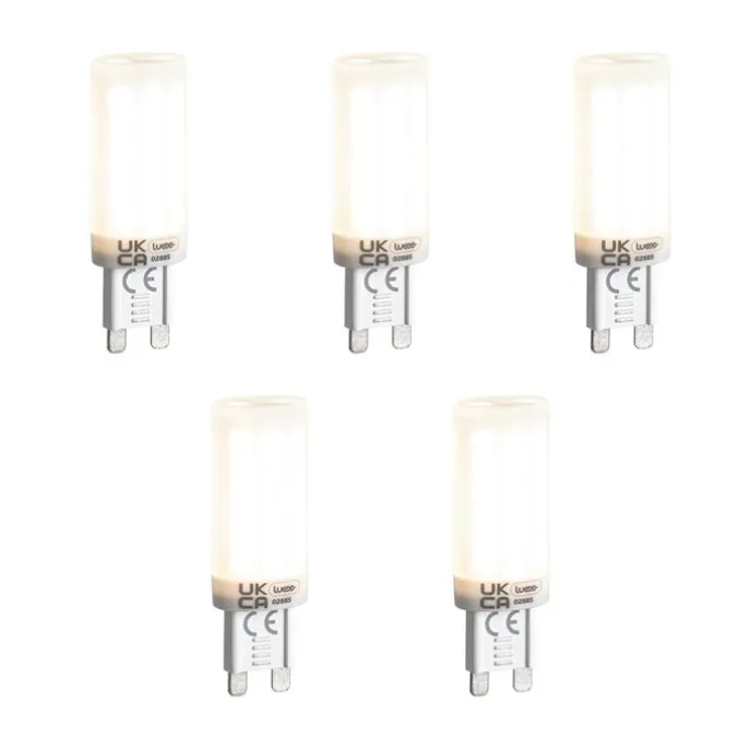 5er Set G9 3-Stufen dimmbarer LED-Lampen Opal 4,5W 500lm 4000K