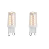 2er Set G9 3-Stufen dimmbarer LED-Lampen 3W 250lm 2700K
