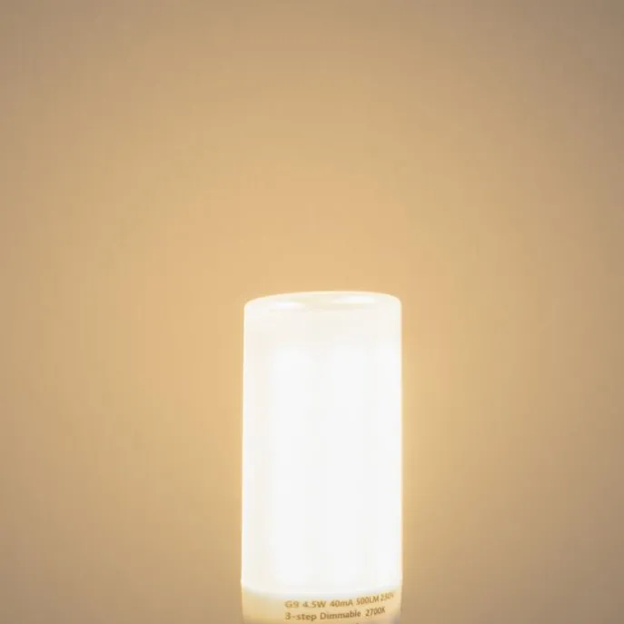 2er Set G9 3-Stufen dimmbarer LED-Lampen Opal 4,5W 500lm 2700K