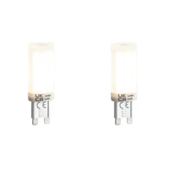 2er Set G9 3-Stufen dimmbarer LED-Lampen Opal 4,5W 500lm 4000K