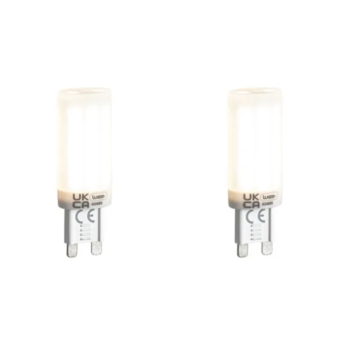 2er Set G9 3-Stufen dimmbarer LED-Lampen Opal 4,5W 500lm 4000K