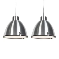 2er Set Hängelampen Aluminium 38 cm dimmbar - Anteros