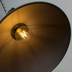 2er Set Industrie Hängelampen klein matt schwarz - Sicko