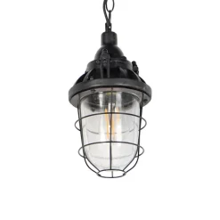 2er Set Industrie Hängelampen schwarz - Cabin