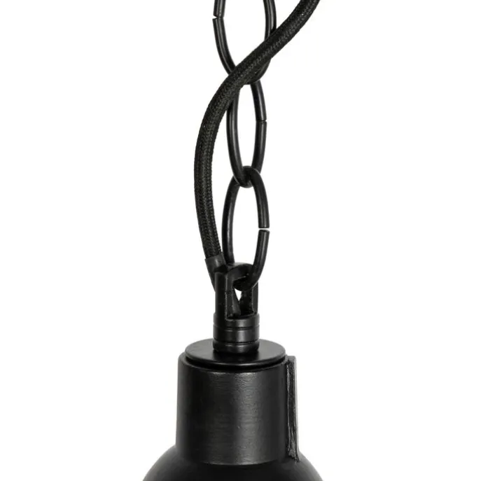 2er Set Industrie Hängelampen schwarz - Cabin