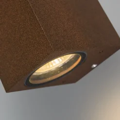 2er Set Industrie Wandleuchten rostbraun IP44 - Baleno II