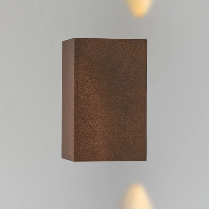 2er Set Industrie Wandleuchten rostbraun IP44 - Baleno II