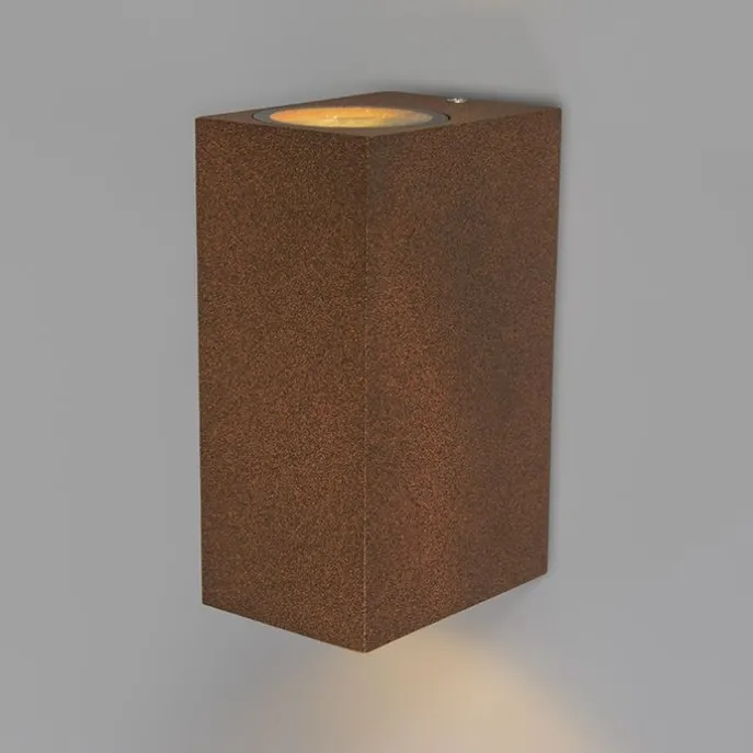 2er Set Industrie Wandleuchten rostbraun IP44 - Baleno II