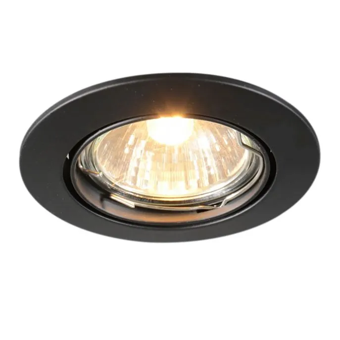 6er Set moderne Einbaustrahler schwarz schwenkbar - Edu