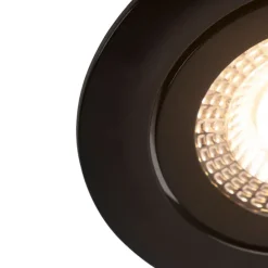 5er Set moderne Einbaustrahler schwarz inkl. LED 3-stufig dimmbar - Mio