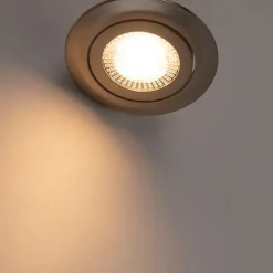 5er Set moderne Einbaustrahler Stahl inkl. LED 3-stufig dimmbar - Mio