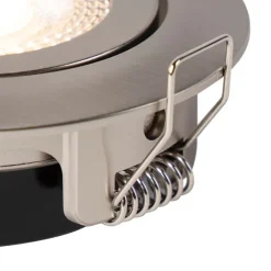 5er Set moderne Einbaustrahler Stahl inkl. LED 3-stufig dimmbar - Mio