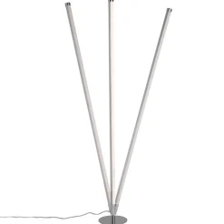 2er Set moderne Stehleuchten LED chrom - Line-up