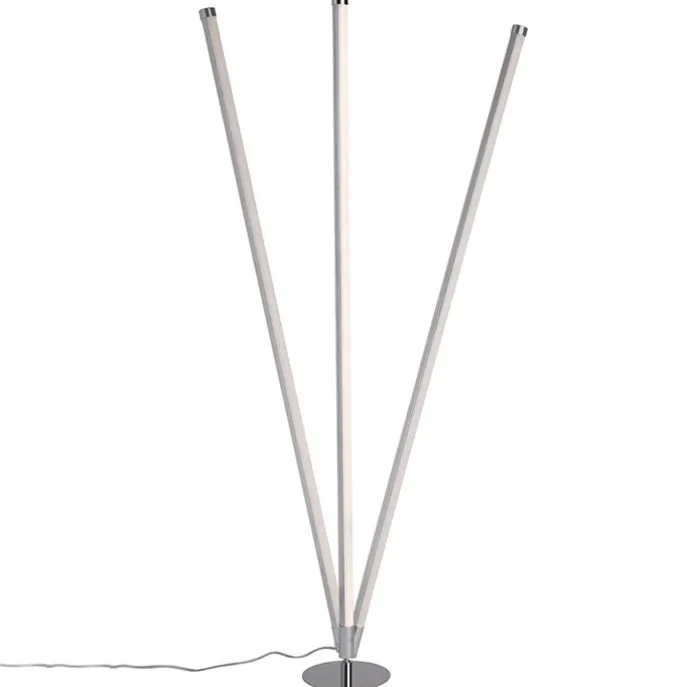 2er Set moderne Stehleuchten LED chrom - Line-up