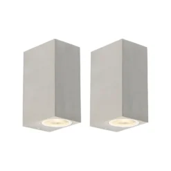 2er Set moderne Wandleuchten Stahl IP44 - Baleno II