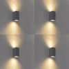 4er Set moderne Wandleuchten anthrazit IP44 - Baleno II