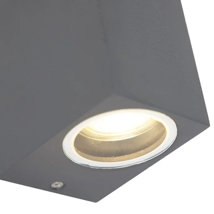 4er Set moderne Wandleuchten anthrazit IP44 - Baleno II