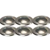 6er Set Outdoor Bodenstrahler Edelstahl IP65 - Delux