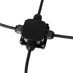 3er Set Pin Spots schwarz inkl. Kabel und Stecker IP65 - Fertig