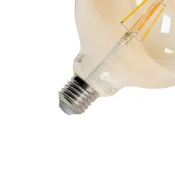 5er Set Smart LED-Glühbirnen E27 G125 Gold 4,9W 470lm 1800-4000K