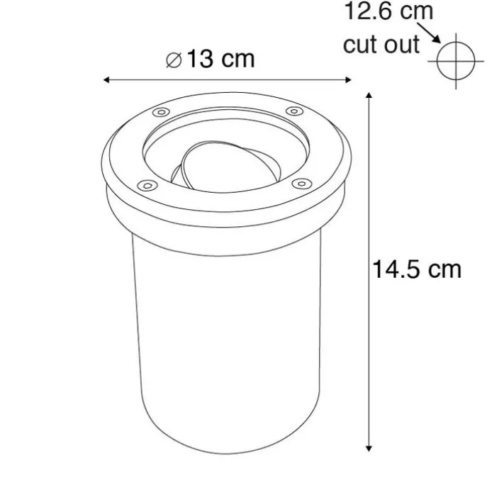 6er Set Smart Outdoor Bodenstrahler verstellbar inkl. Wifi GU10 - Delux