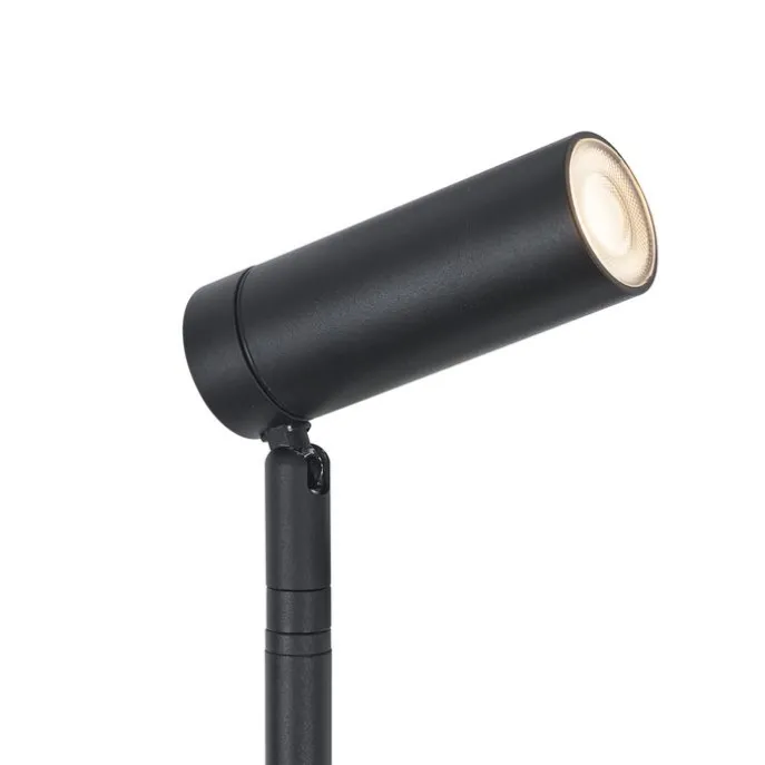 Erdspießstrahler schwarz 40cm inkl. LED Verstellbar IP65 inkl. Kabel und Stecker - Carl