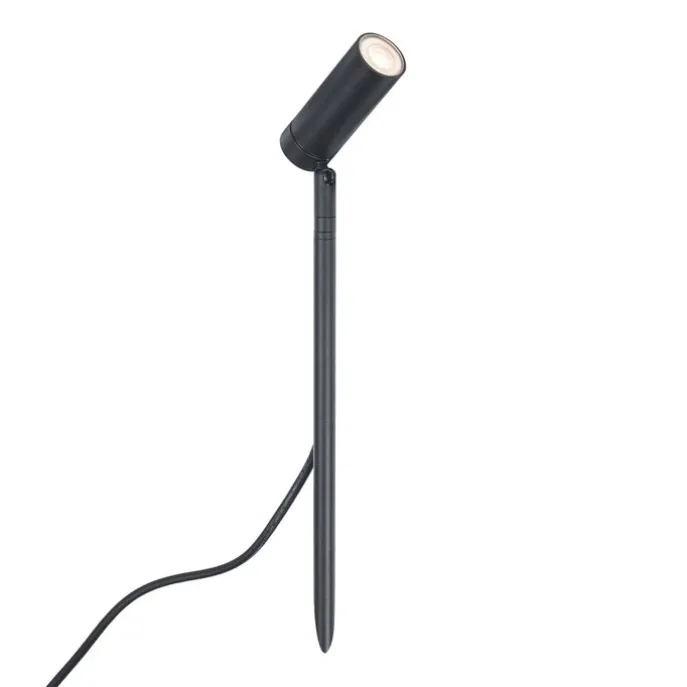 Erdspießstrahler schwarz 40cm inkl. LED Verstellbar IP65 inkl. Kabel und Stecker - Carl